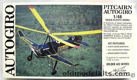 Williams Brothers 1/48 Pitcairn Autogiro PCA-2 - Or US Navy XOP-1(Autogyro) - US Navy and Miss Champion, 48-161 plastic model kit